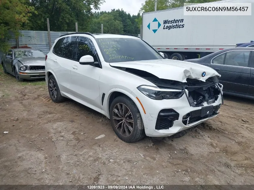 2022 BMW X5 VIN: 5UXCR6C06N9M56457 Lot: 12091923