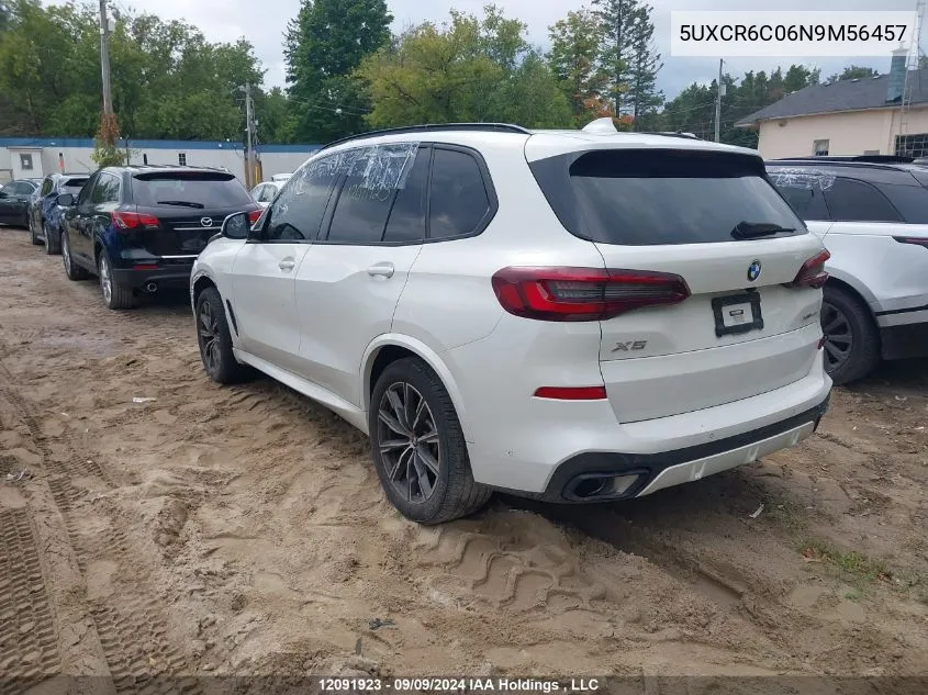 2022 BMW X5 VIN: 5UXCR6C06N9M56457 Lot: 12091923