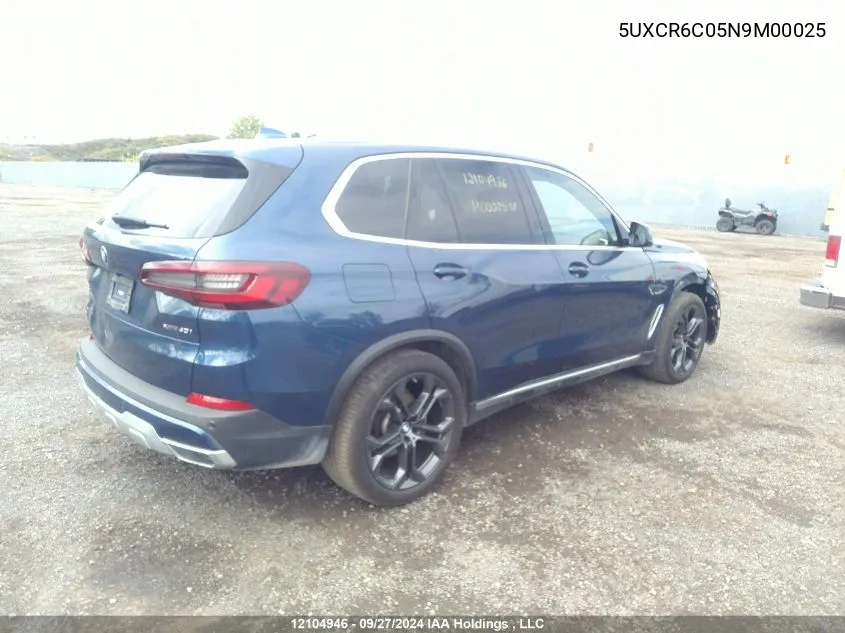 2022 BMW X5 VIN: 5UXCR6C05N9M00025 Lot: 12104946