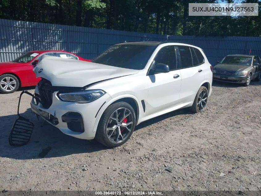 2022 BMW X5 M50I VIN: 5UXJU4C01N9J27563 Lot: 39640122