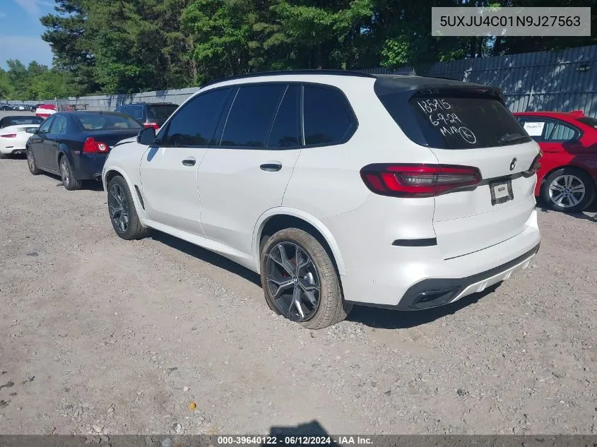 2022 BMW X5 M50I VIN: 5UXJU4C01N9J27563 Lot: 39640122