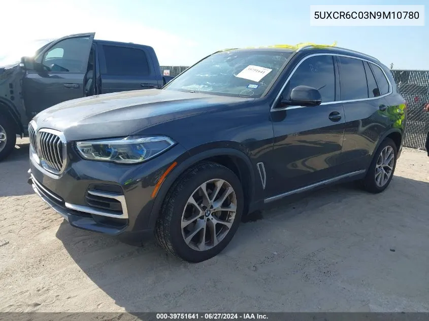 2022 BMW X5 xDrive40I VIN: 5UXCR6C03N9M10780 Lot: 39751641