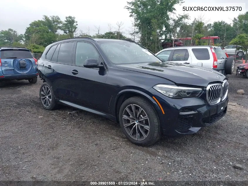 2022 BMW X5 xDrive40I VIN: 5UXCR6C0XN9L37570 Lot: 39901559