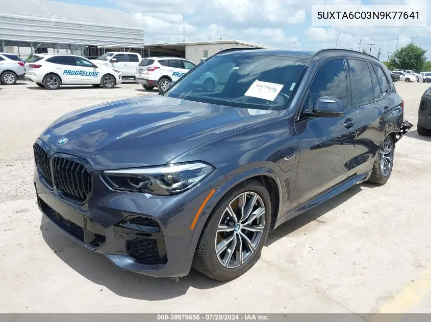 2022 BMW X5 Phev xDrive45E VIN: 5UXTA6C03N9K77641 Lot: 39979656