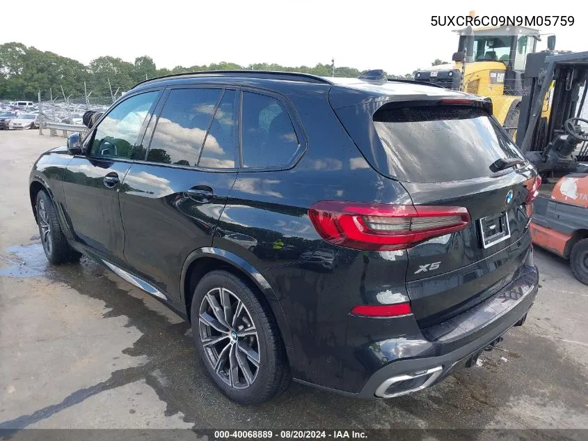 5UXCR6C09N9M05759 2022 BMW X5 xDrive40I