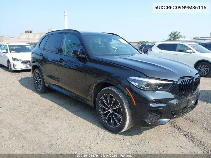 2022 BMW X5 xDrive40I VIN: 5UXCR6C09N9M86116 Lot: 40101970