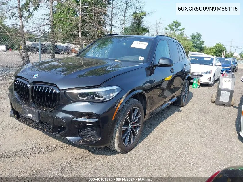 2022 BMW X5 xDrive40I VIN: 5UXCR6C09N9M86116 Lot: 40101970