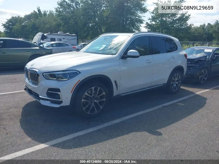 2022 BMW X5 xDrive40I VIN: 5UXCR6C08N9L29659 Lot: 40134650