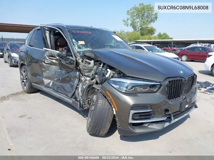 2022 BMW X5 xDrive40I VIN: 5UXCR6C08N9L68008 Lot: 40144488