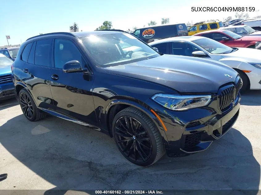 2022 BMW X5 xDrive40I VIN: 5UXCR6C04N9M88159 Lot: 40160162