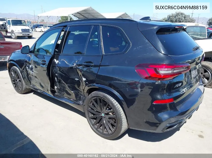 2022 BMW X5 xDrive40I VIN: 5UXCR6C04N9M88159 Lot: 40160162