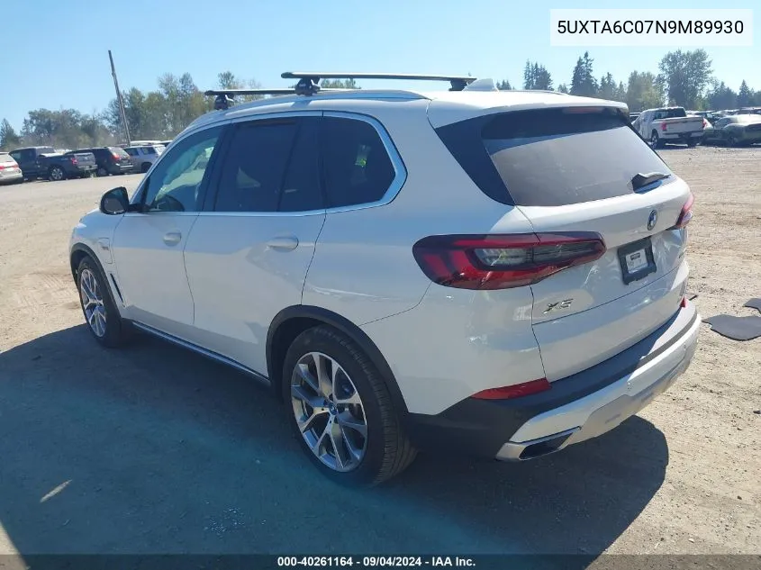 5UXTA6C07N9M89930 2022 BMW X5 Phev xDrive45E