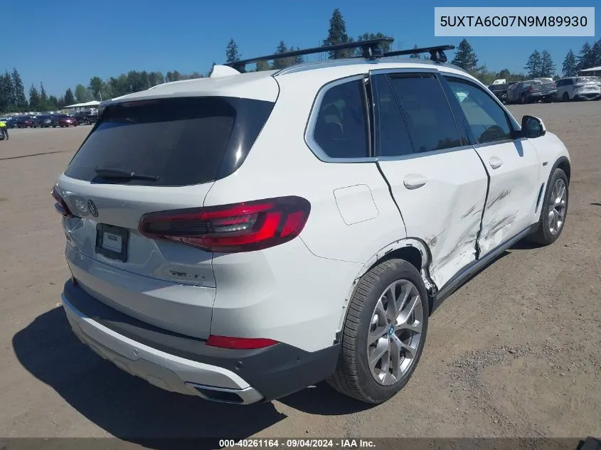 2022 BMW X5 Phev xDrive45E VIN: 5UXTA6C07N9M89930 Lot: 40261164