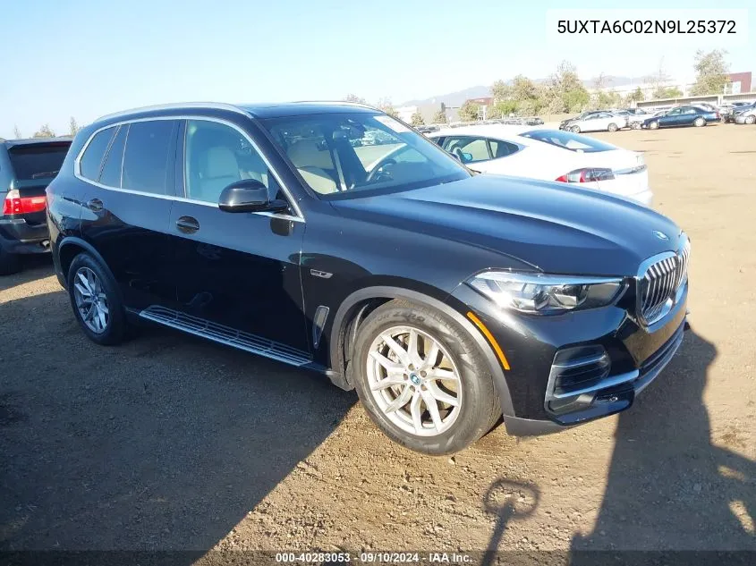 2022 BMW X5 Phev xDrive45E VIN: 5UXTA6C02N9L25372 Lot: 40283053