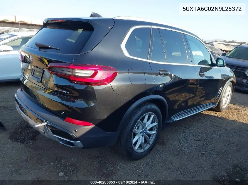 2022 BMW X5 Phev xDrive45E VIN: 5UXTA6C02N9L25372 Lot: 40283053