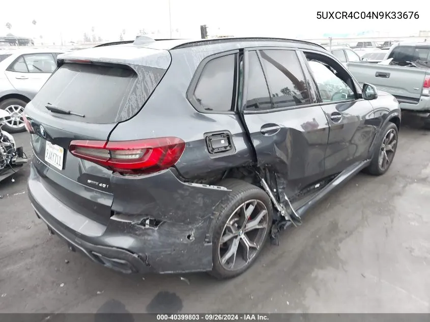 2022 BMW X5 Sdrive40I VIN: 5UXCR4C04N9K33676 Lot: 40399803