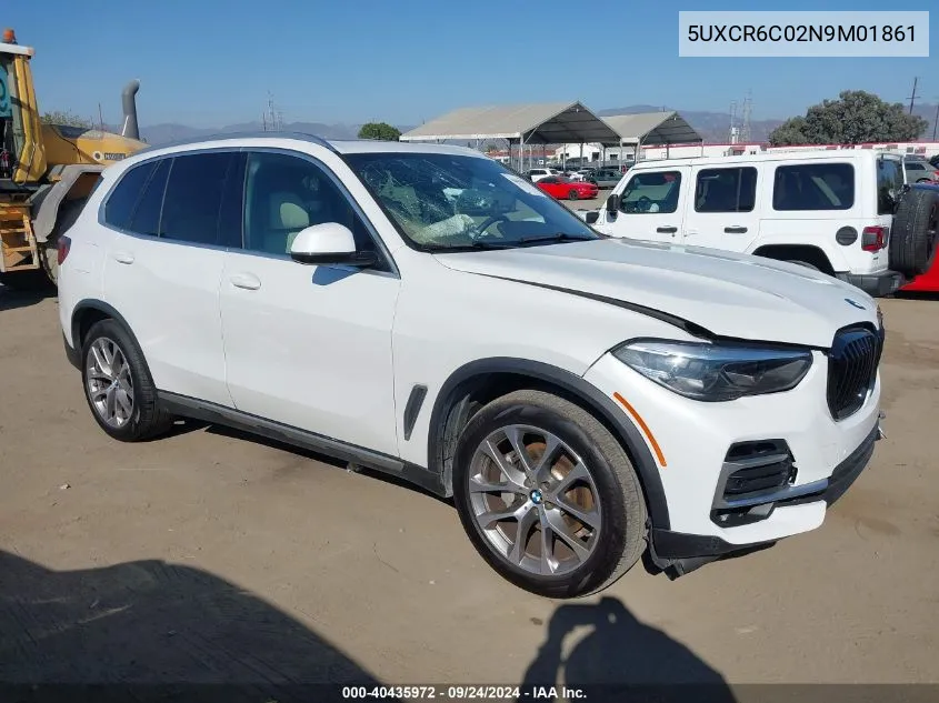 2022 BMW X5 xDrive40I VIN: 5UXCR6C02N9M01861 Lot: 40435972