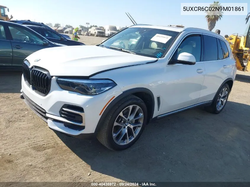 2022 BMW X5 xDrive40I VIN: 5UXCR6C02N9M01861 Lot: 40435972