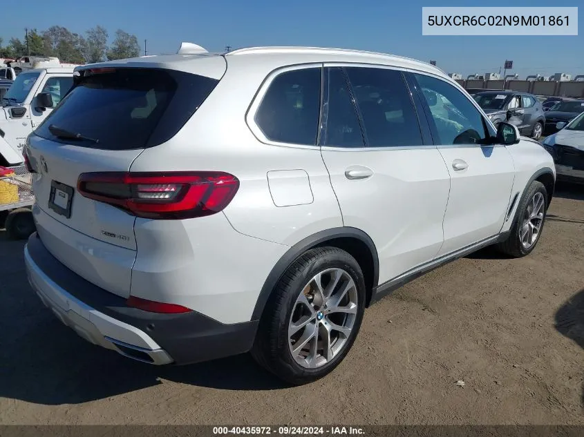 2022 BMW X5 xDrive40I VIN: 5UXCR6C02N9M01861 Lot: 40435972