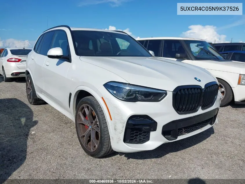 2022 BMW X5 Sdrive40I VIN: 5UXCR4C05N9K37526 Lot: 40465936