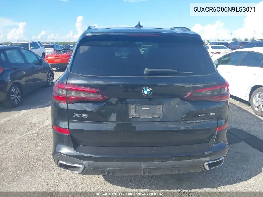 2022 BMW X5 xDrive40I VIN: 5UXCR6C06N9L53071 Lot: 40487083