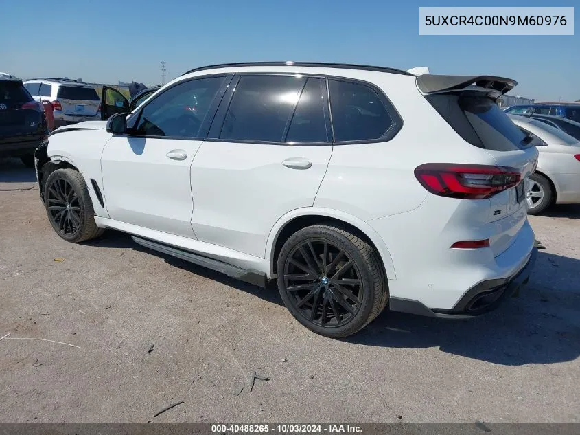 2022 BMW X5 Sdrive40I VIN: 5UXCR4C00N9M60976 Lot: 40488265