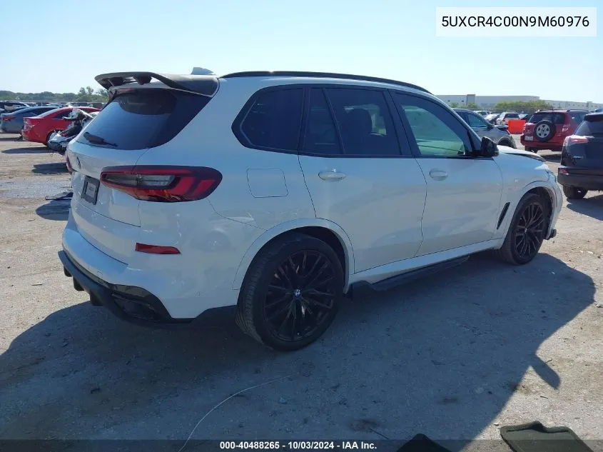 2022 BMW X5 Sdrive40I VIN: 5UXCR4C00N9M60976 Lot: 40488265