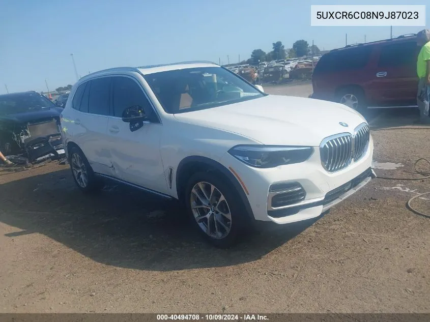 2022 BMW X5 xDrive40I VIN: 5UXCR6C08N9J87023 Lot: 40494708