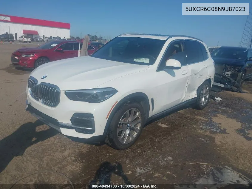 2022 BMW X5 xDrive40I VIN: 5UXCR6C08N9J87023 Lot: 40494708