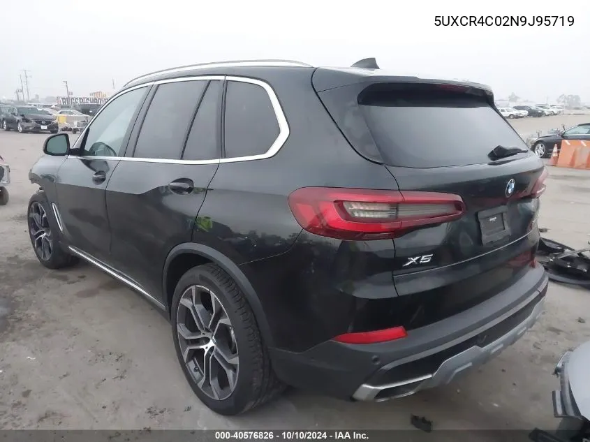 2022 BMW X5 Sdrive40I VIN: 5UXCR4C02N9J95719 Lot: 40576826