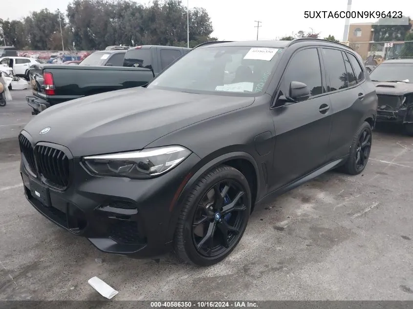 2022 BMW X5 Phev xDrive45E VIN: 5UXTA6C00N9K96423 Lot: 40586350