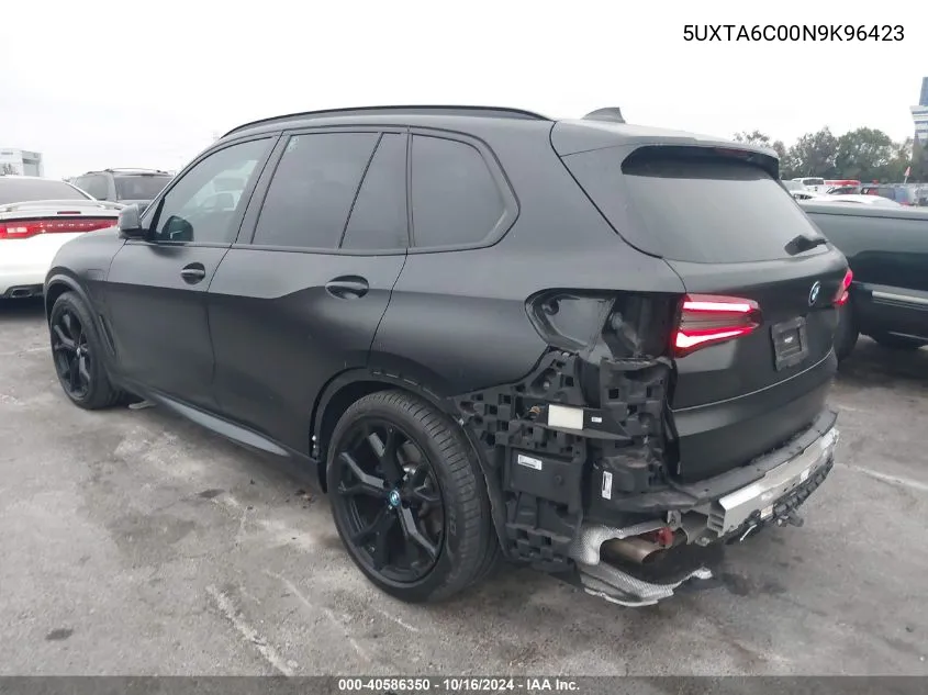 2022 BMW X5 Phev xDrive45E VIN: 5UXTA6C00N9K96423 Lot: 40586350