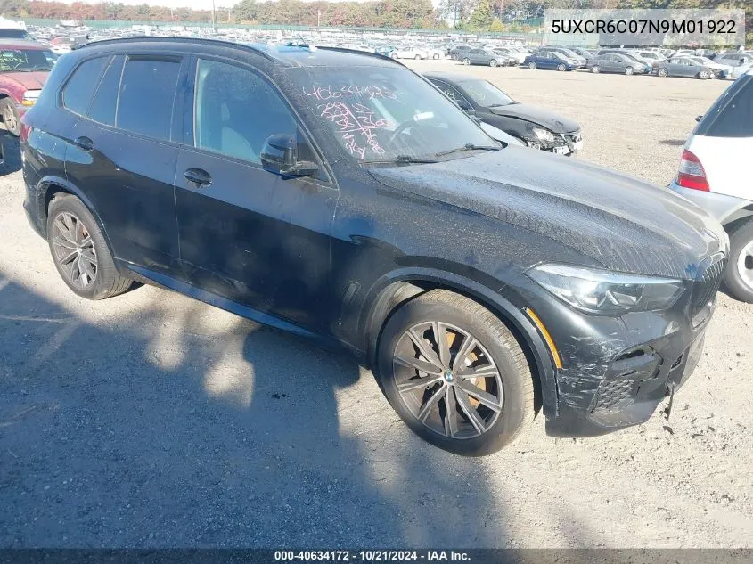 5UXCR6C07N9M01922 2022 BMW X5 xDrive40I