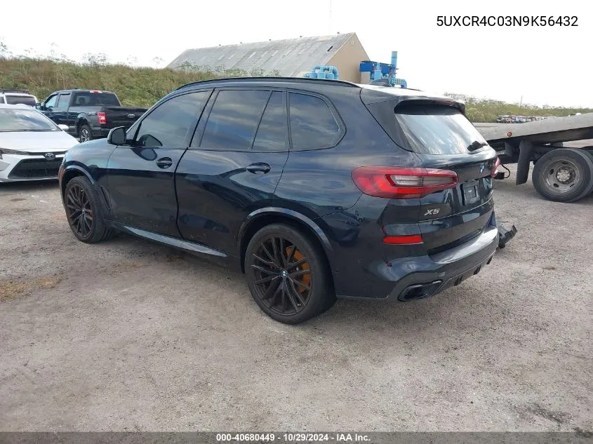 2022 BMW X5 Sdrive40I VIN: 5UXCR4C03N9K56432 Lot: 40680449