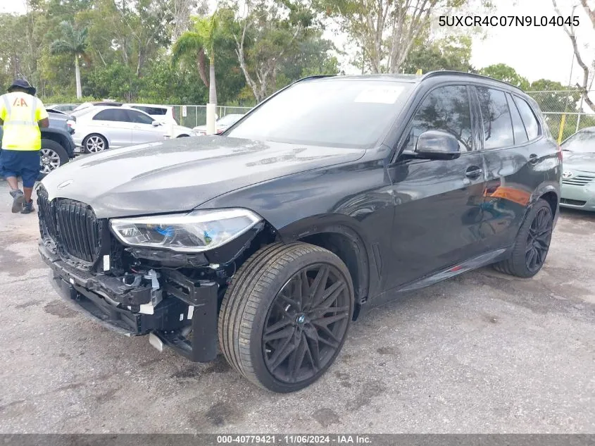 2022 BMW X5 Sdrive40I VIN: 5UXCR4C07N9L04045 Lot: 40779421