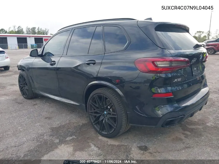 2022 BMW X5 Sdrive40I VIN: 5UXCR4C07N9L04045 Lot: 40779421