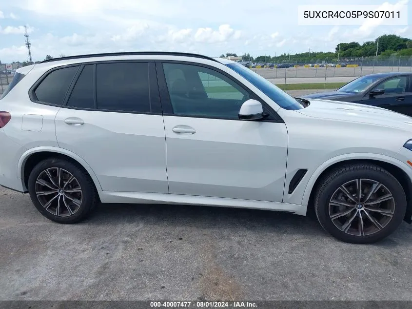 2023 BMW X5 Sdrive40I VIN: 5UXCR4C05P9S07011 Lot: 40007477