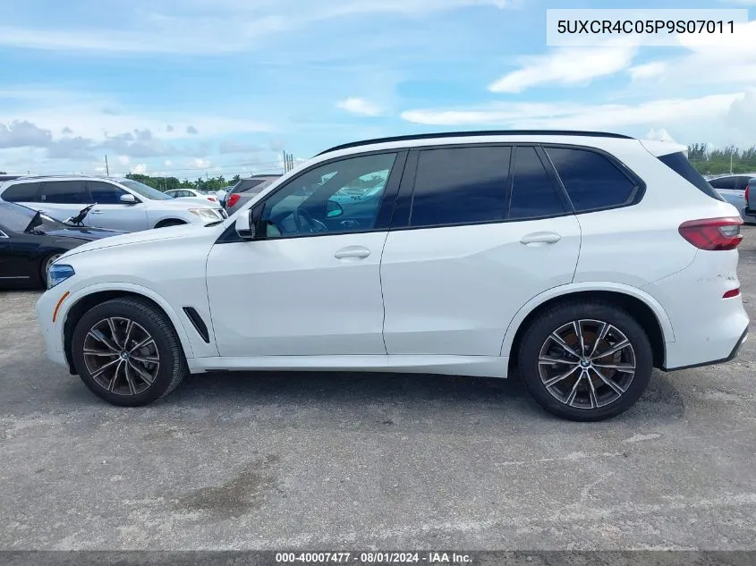 2023 BMW X5 Sdrive40I VIN: 5UXCR4C05P9S07011 Lot: 40007477