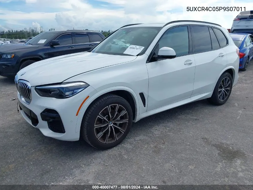 2023 BMW X5 Sdrive40I VIN: 5UXCR4C05P9S07011 Lot: 40007477