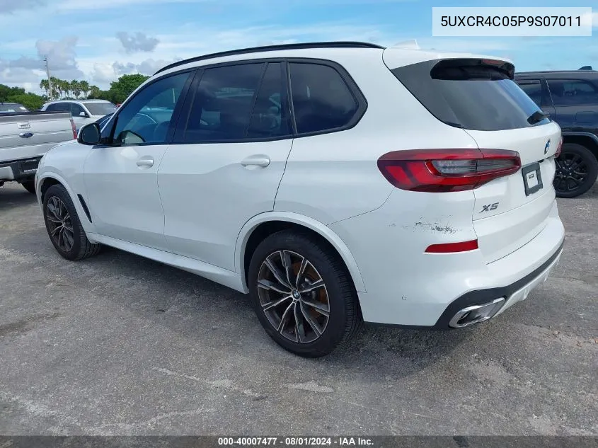 2023 BMW X5 Sdrive40I VIN: 5UXCR4C05P9S07011 Lot: 40007477