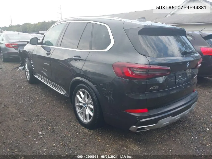 2023 BMW X5 Phev xDrive45E VIN: 5UXTA6C07P9P94881 Lot: 40206933