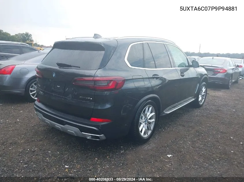 2023 BMW X5 Phev xDrive45E VIN: 5UXTA6C07P9P94881 Lot: 40206933