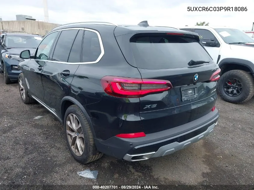 2023 BMW X5 xDrive40I VIN: 5UXCR6C03P9R18086 Lot: 40207701