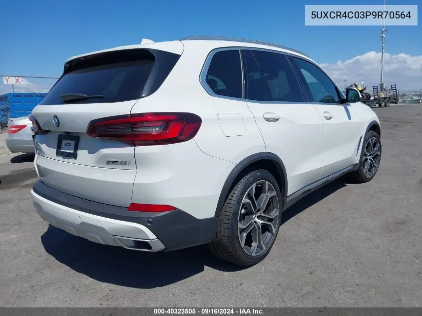 2023 BMW X5 Sdrive40I VIN: 5UXCR4C03P9R70564 Lot: 40323505