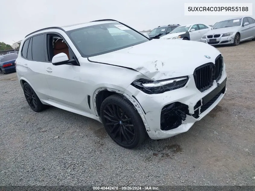 2023 BMW X5 Sdrive 40I VIN: 5UXCR4C03P9R55188 Lot: 40442470