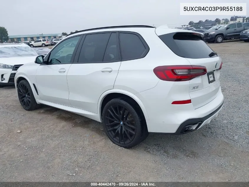 2023 BMW X5 Sdrive 40I VIN: 5UXCR4C03P9R55188 Lot: 40442470