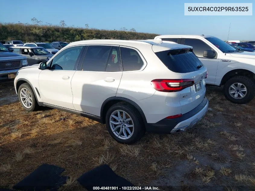 2023 BMW X5 Sdrive40I VIN: 5UXCR4C02P9R63525 Lot: 40481901