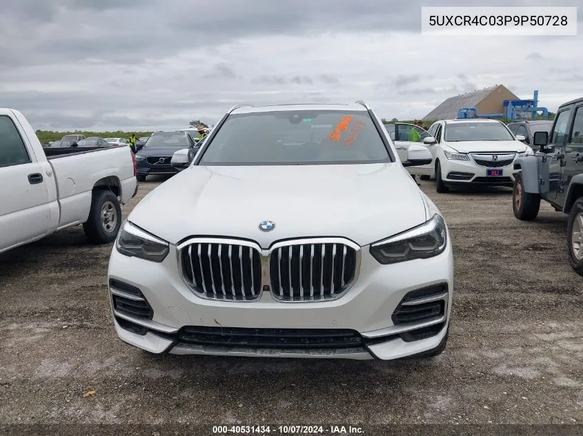 2023 BMW X5 Sdrive 40I VIN: 5UXCR4C03P9P50728 Lot: 40531434