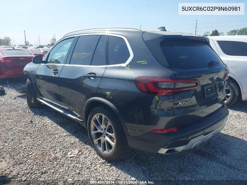 2023 BMW X5 xDrive40I VIN: 5UXCR6C02P9N60981 Lot: 40575534