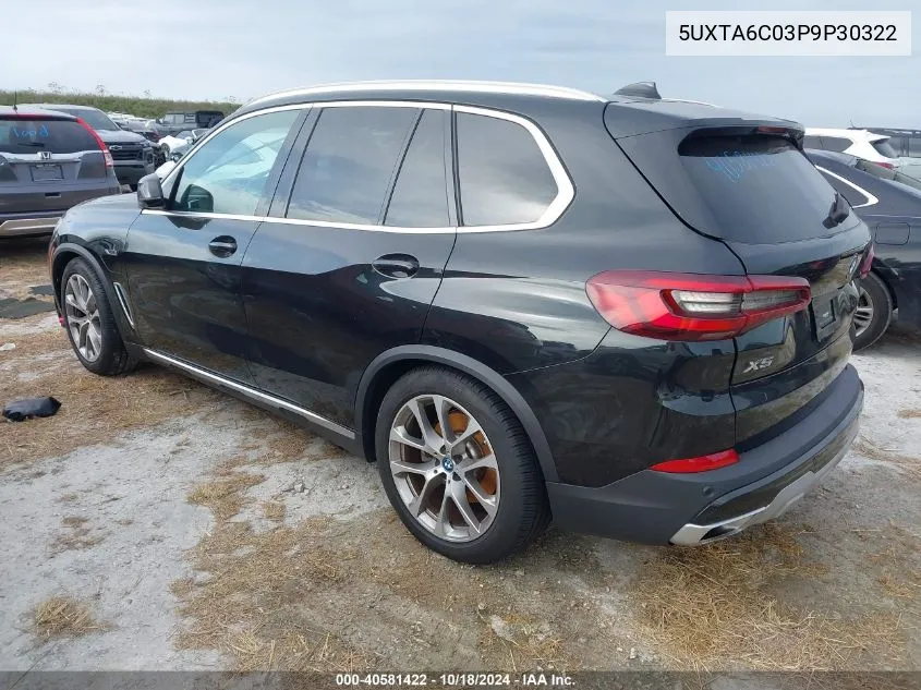 2023 BMW X5 Phev xDrive45E VIN: 5UXTA6C03P9P30322 Lot: 40581422